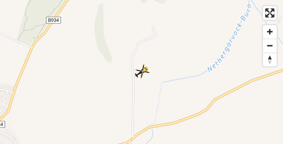 Flight route Police Helicopter Dunning - Dunning, 23 April 2026, 13:12