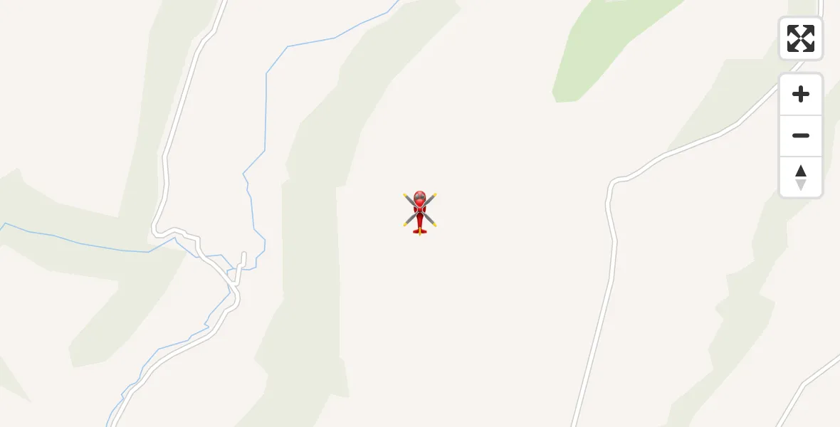 Flight path map showing Air Ambulance Helicopter route from Ceri to Ceri