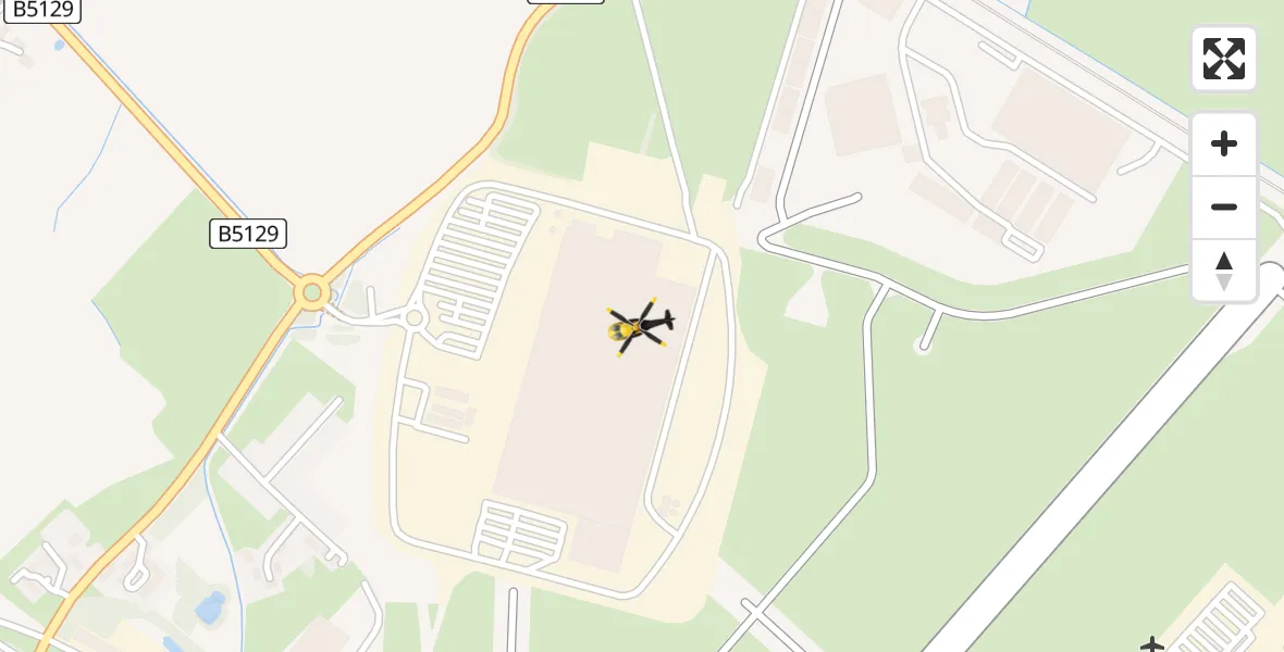 Flight path map showing Police Helicopter route from Hawarden Airport to Hawarden Airport