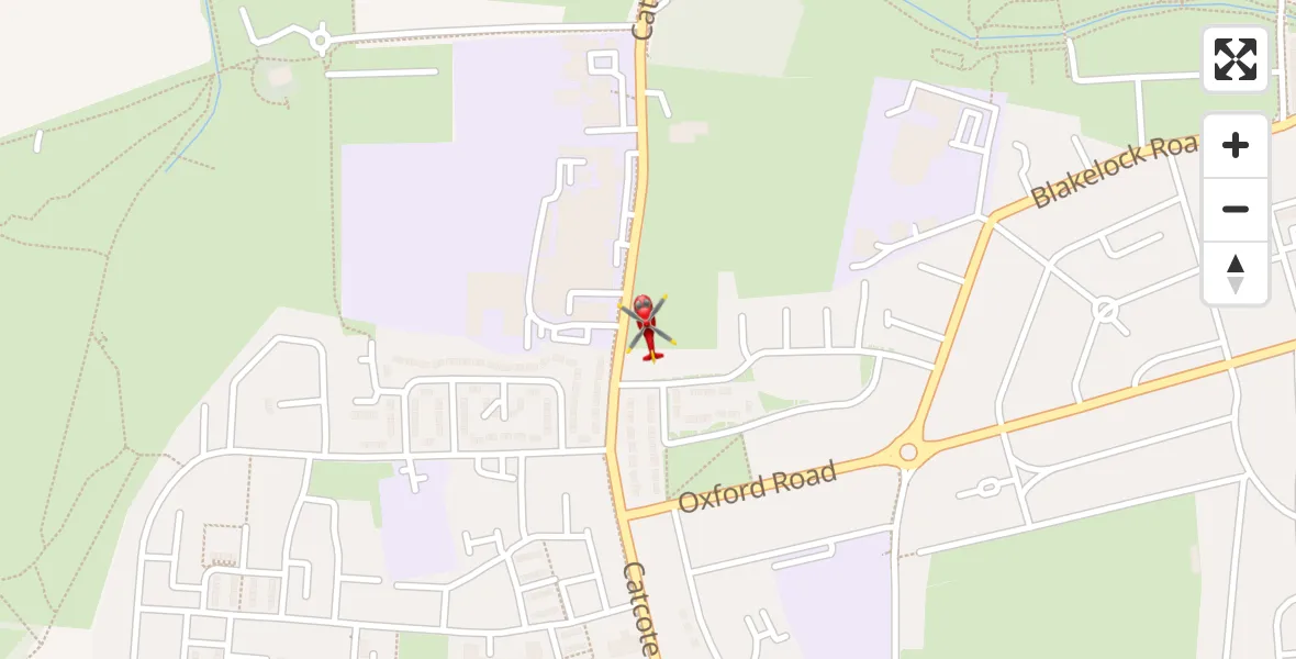 Flight path map showing Air Ambulance Helicopter route from Hartlepool to Hartlepool