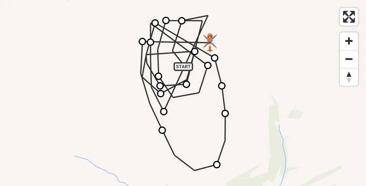 Flight path map showing Coastguard Helicopter route from Coire a' Mhail to Sgurr an lubhair