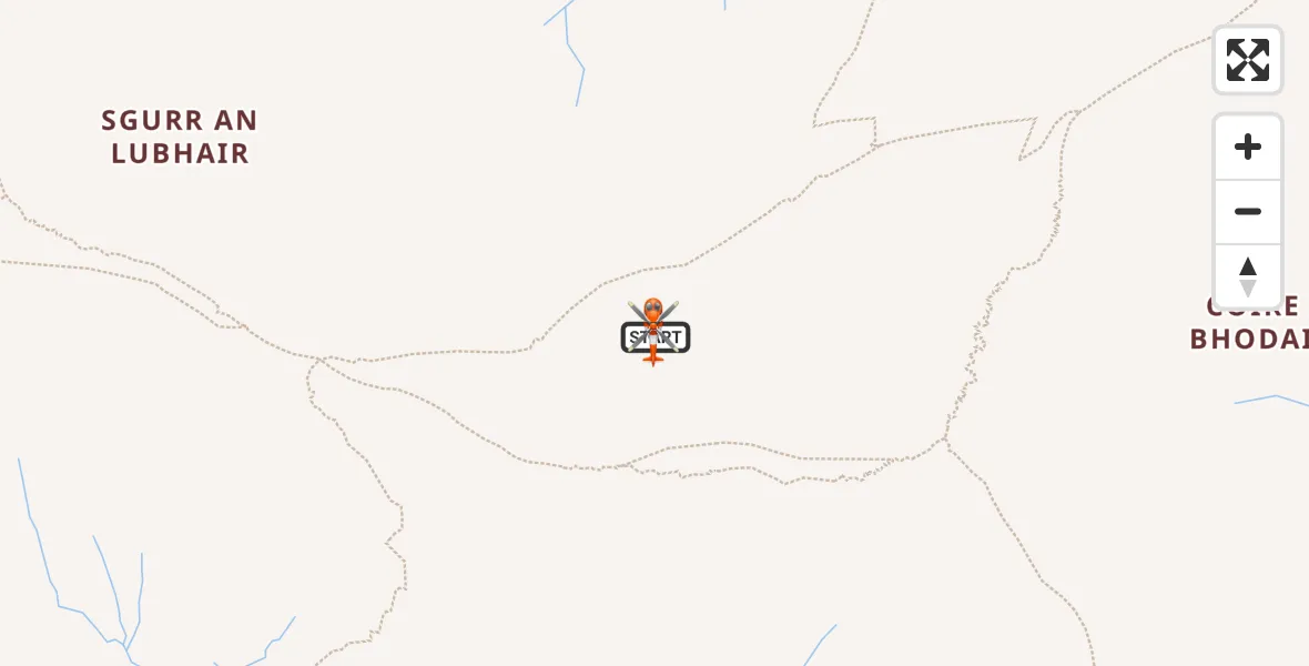 Flight path map showing Coastguard Helicopter route from Coire a' Mhail to Coire a' Mhail