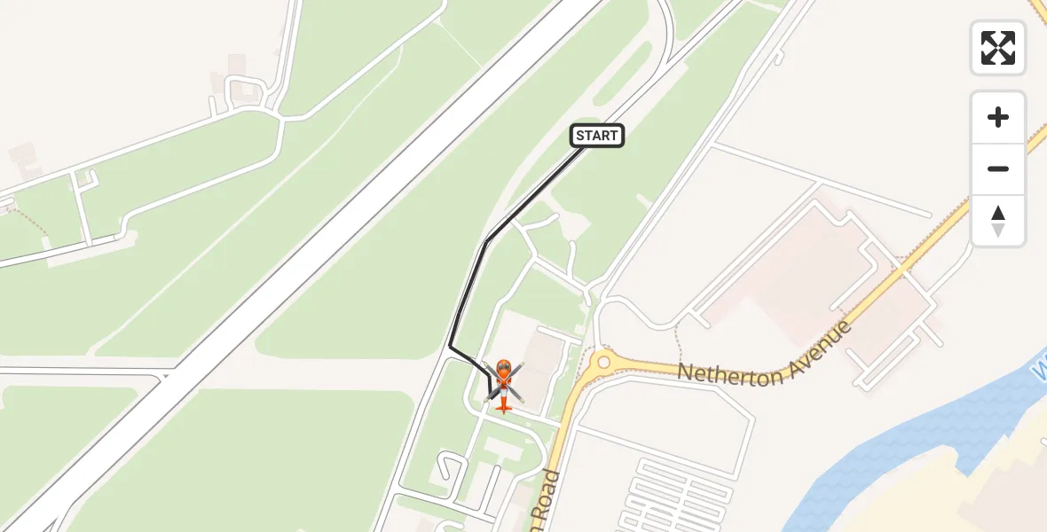 Flight route Coastguard Helicopter Glasgow Airport - Glasgow Airport, 25 April 2026, 08:50