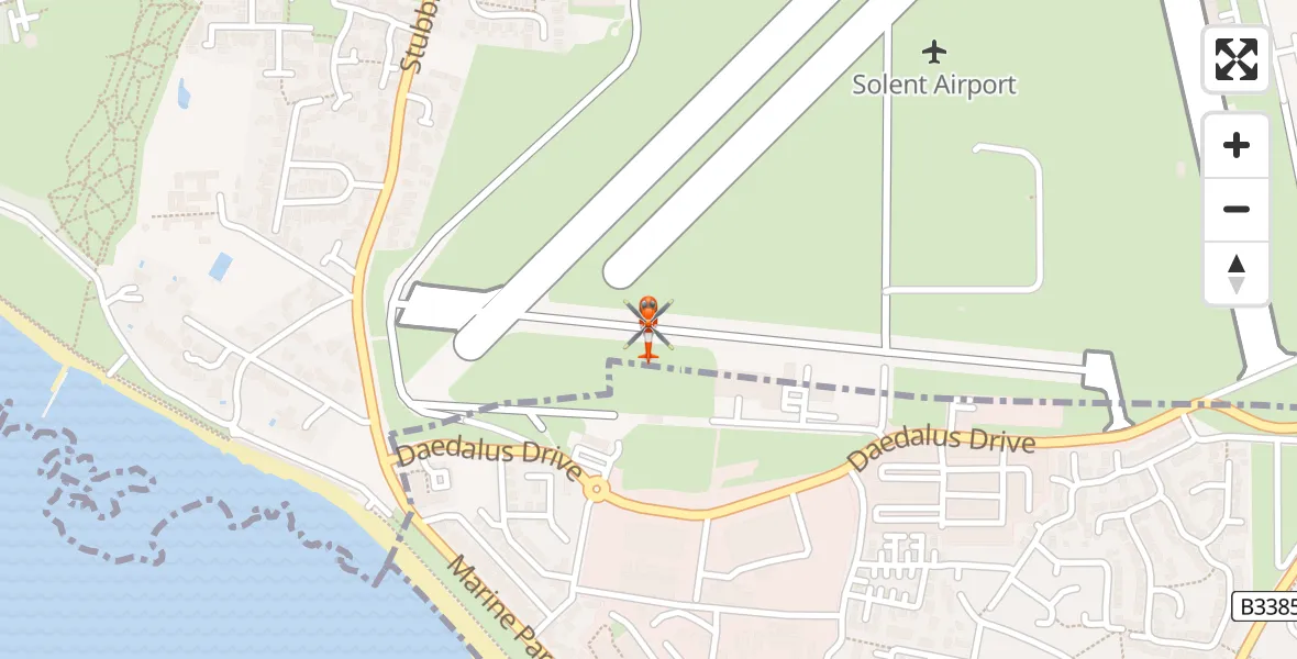Flight route Coastguard Helicopter Solent Airport - Solent Airport, 25 April 2026, 10:31