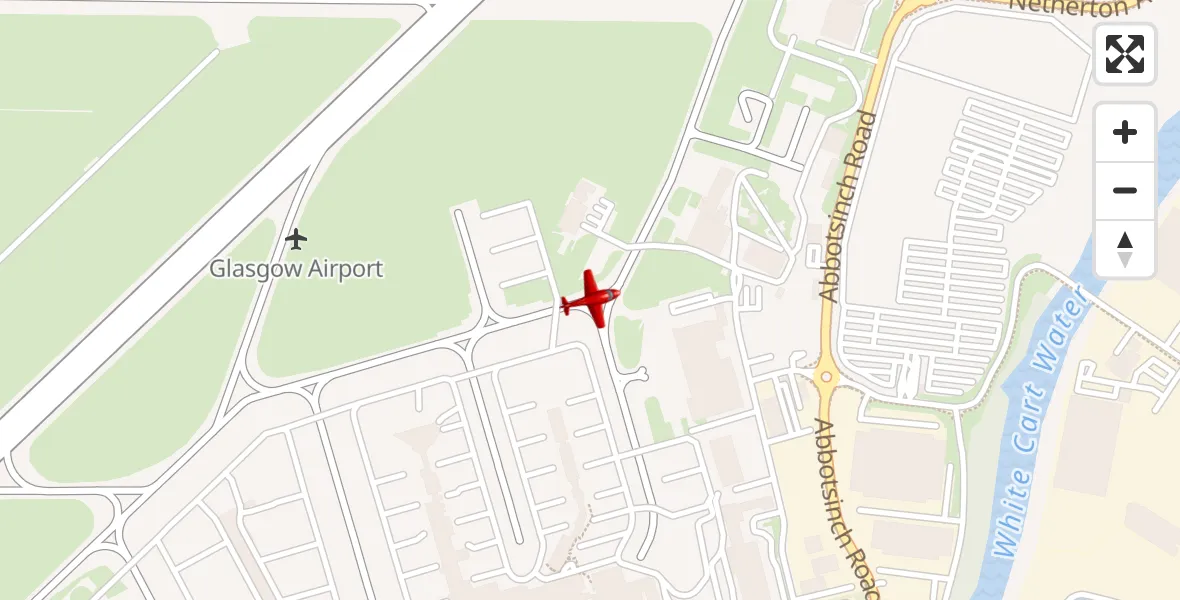 Flight route Air Ambulance Aircraft Glasgow Airport - Glasgow Airport, 25 April 2026, 10:34