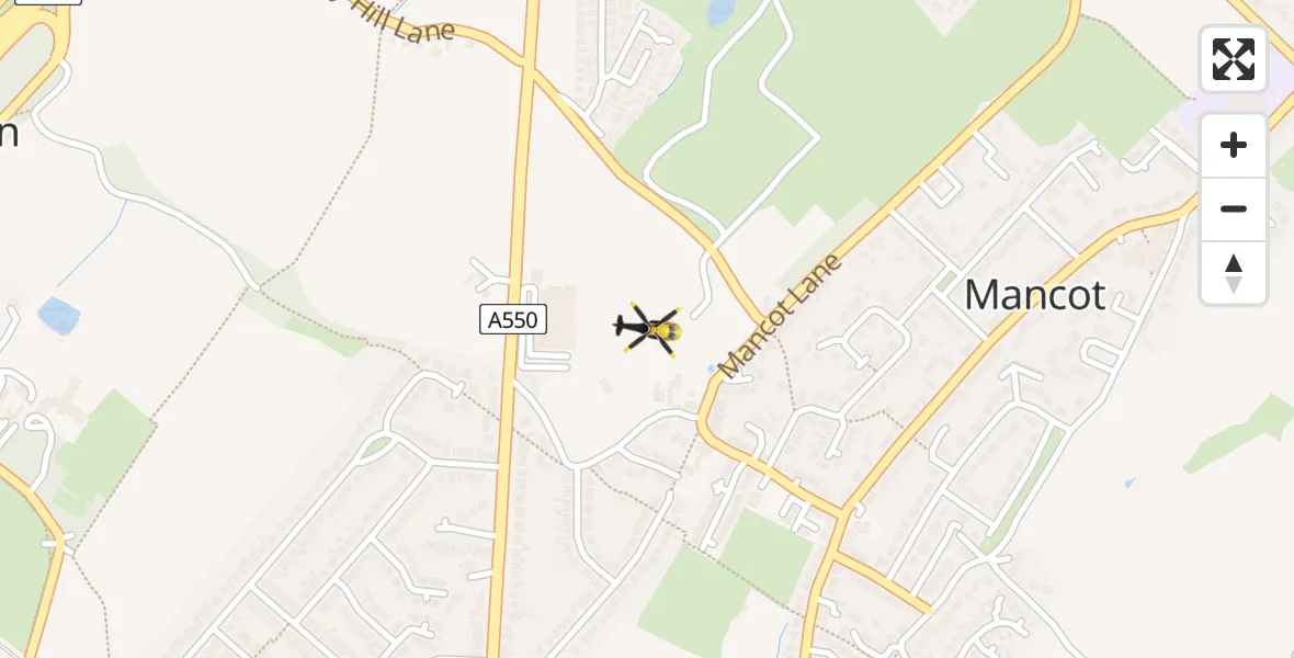 Flight route Police Helicopter Mancot - Mancot, 25 April 2026, 18:17