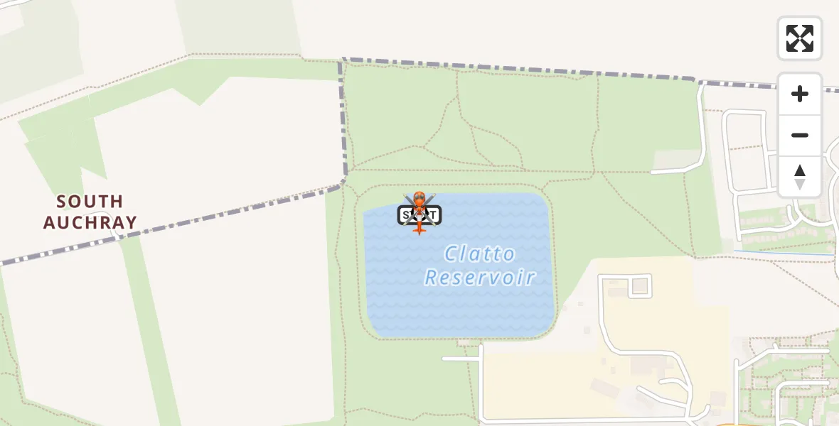 Flight path map showing Coastguard Helicopter route from Dundee to Birkhill