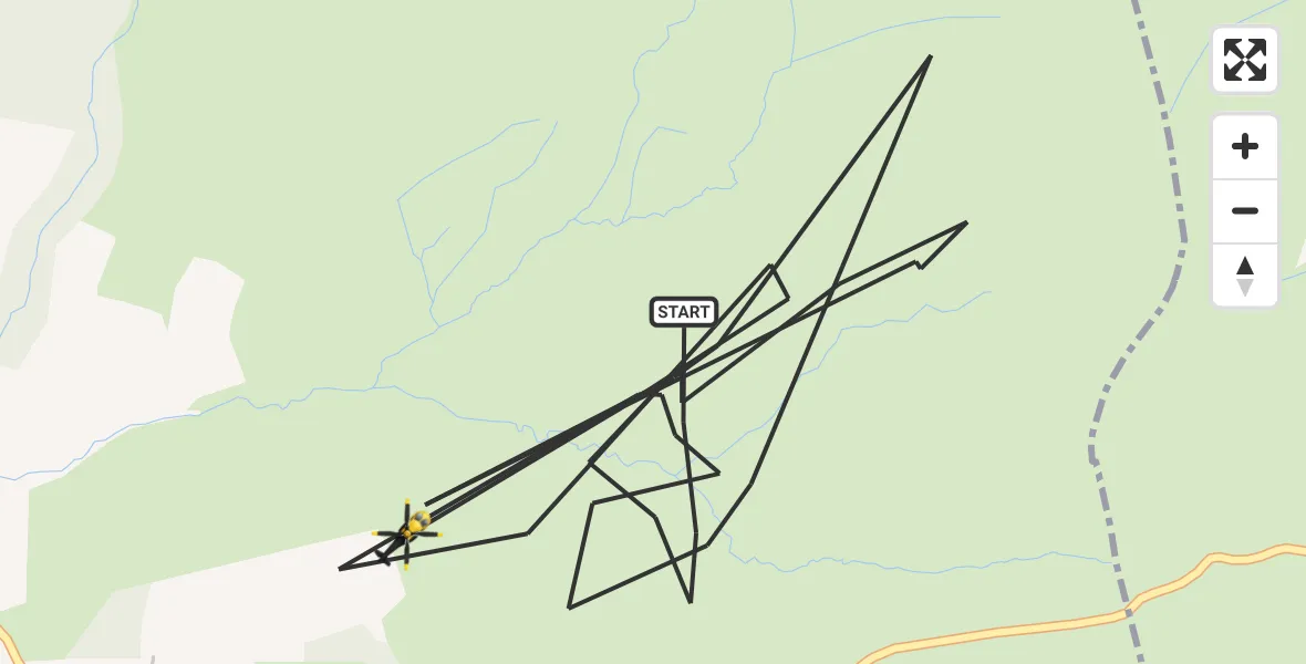 Flight path map showing Police Helicopter route from Chorley to Chorley