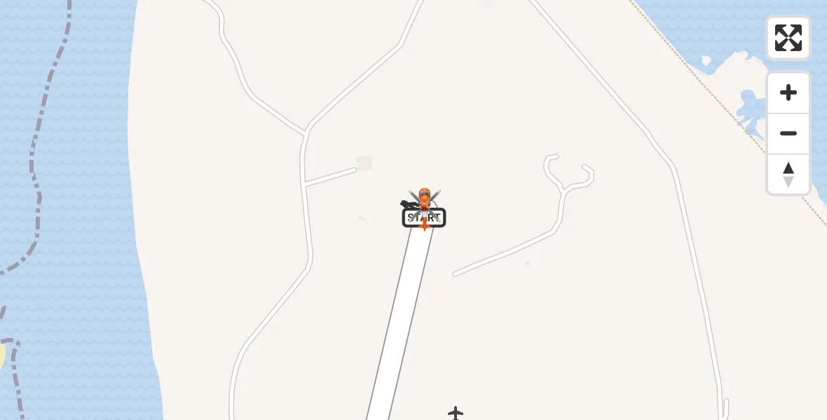 Flight path map showing Coastguard Helicopter route from Caernarfon Airport to Caernarfon Airport