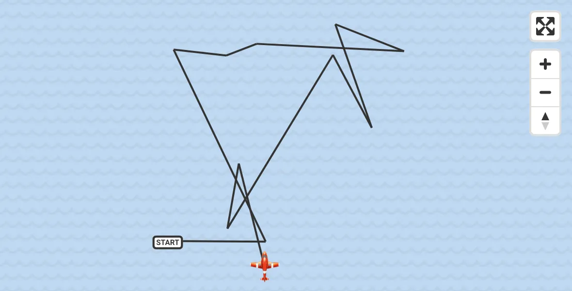 Flight path map showing Coastguard Drone route from English Channel to English Channel