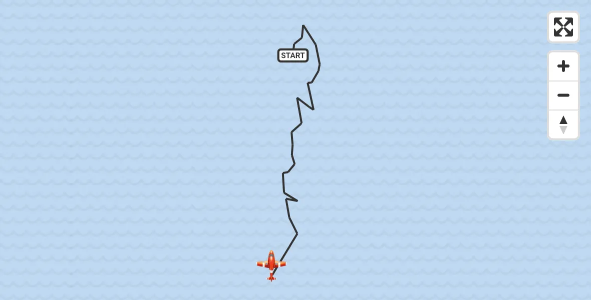 Flight path map showing Coastguard Drone route from English Channel to English Channel