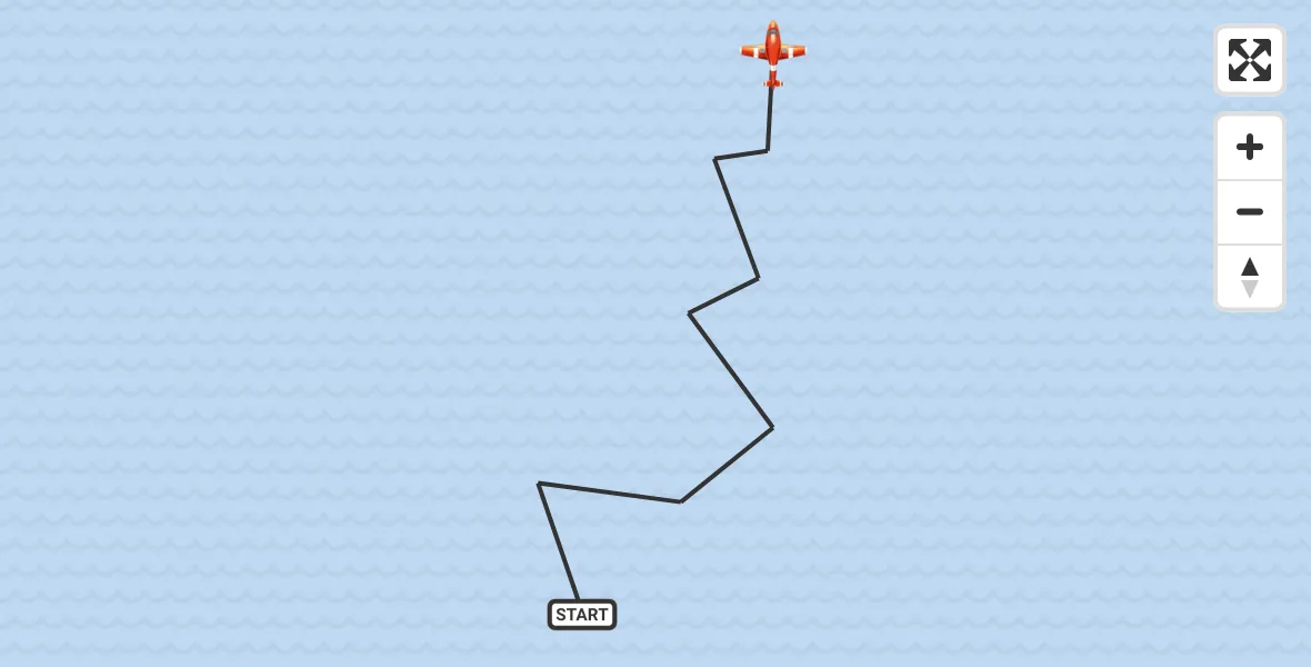 Flight path map showing Coastguard Drone route from English Channel to English Channel
