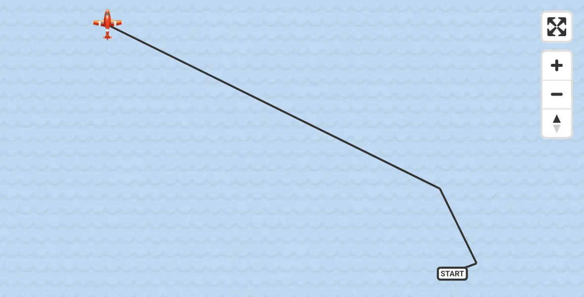 Flight path map showing Coastguard Drone route from English Channel to English Channel
