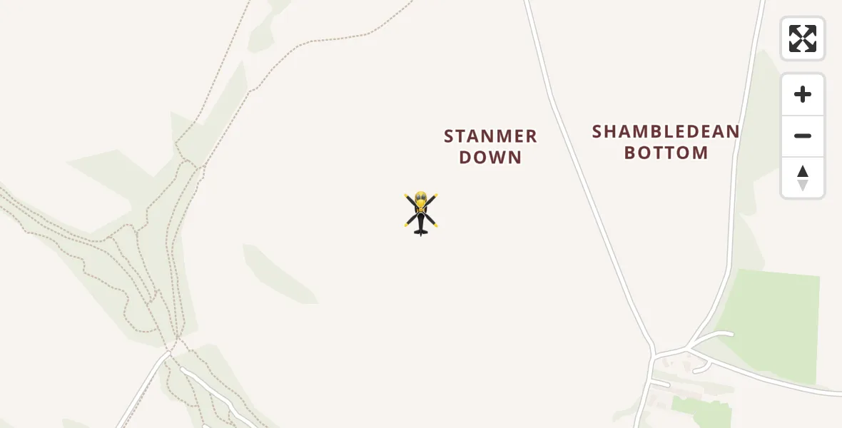 Flight path map showing Police Helicopter route from Lewes to Lewes