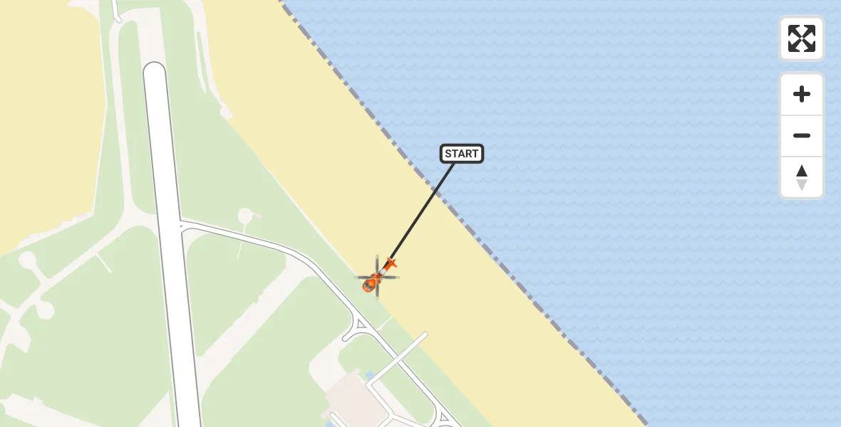 Flight path map showing Coastguard Helicopter route from Stornoway Airport to Mealabost