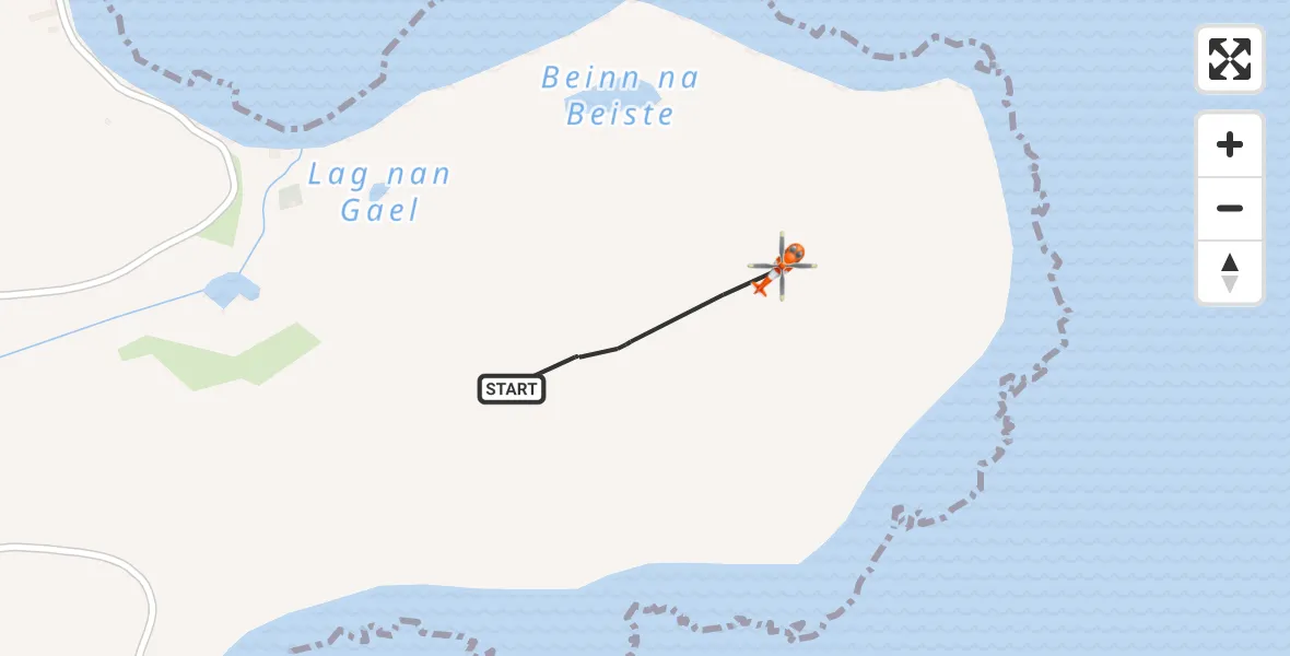 Flight route Coastguard Helicopter Inner Seas - Inner Seas, 28 April 2026, 10:06