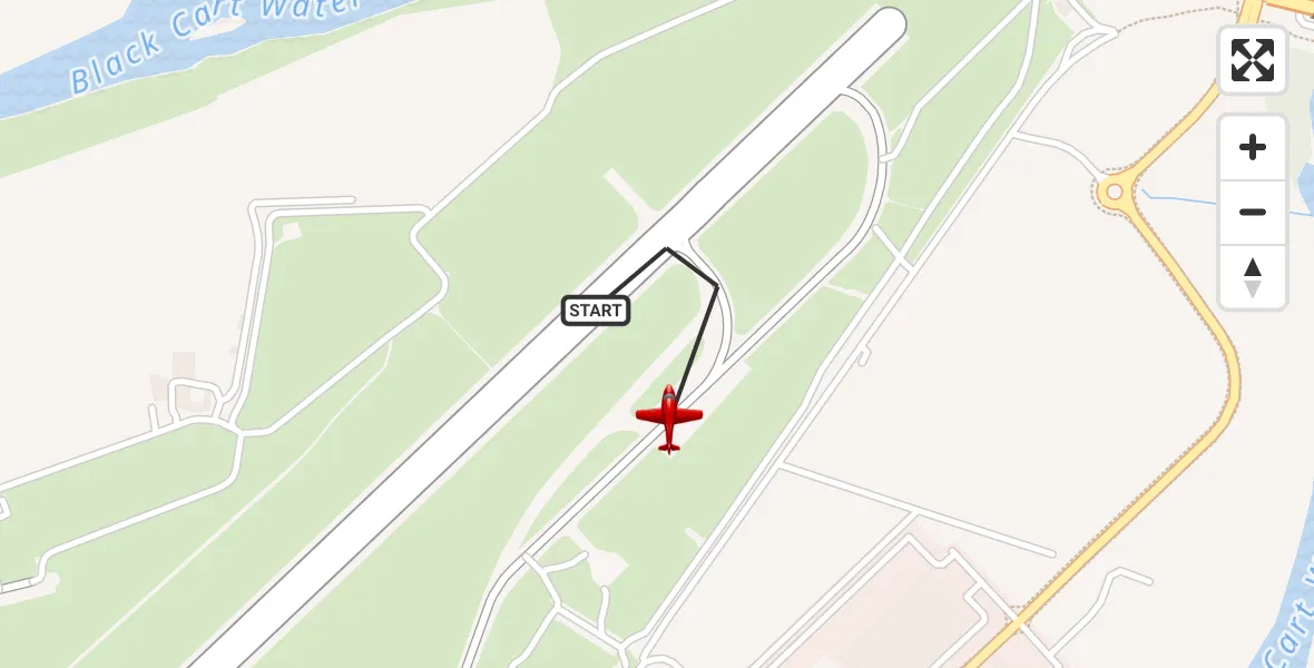 Flight route Air Ambulance Aircraft Glasgow Airport - Glasgow Airport, 28 April 2026, 12:59