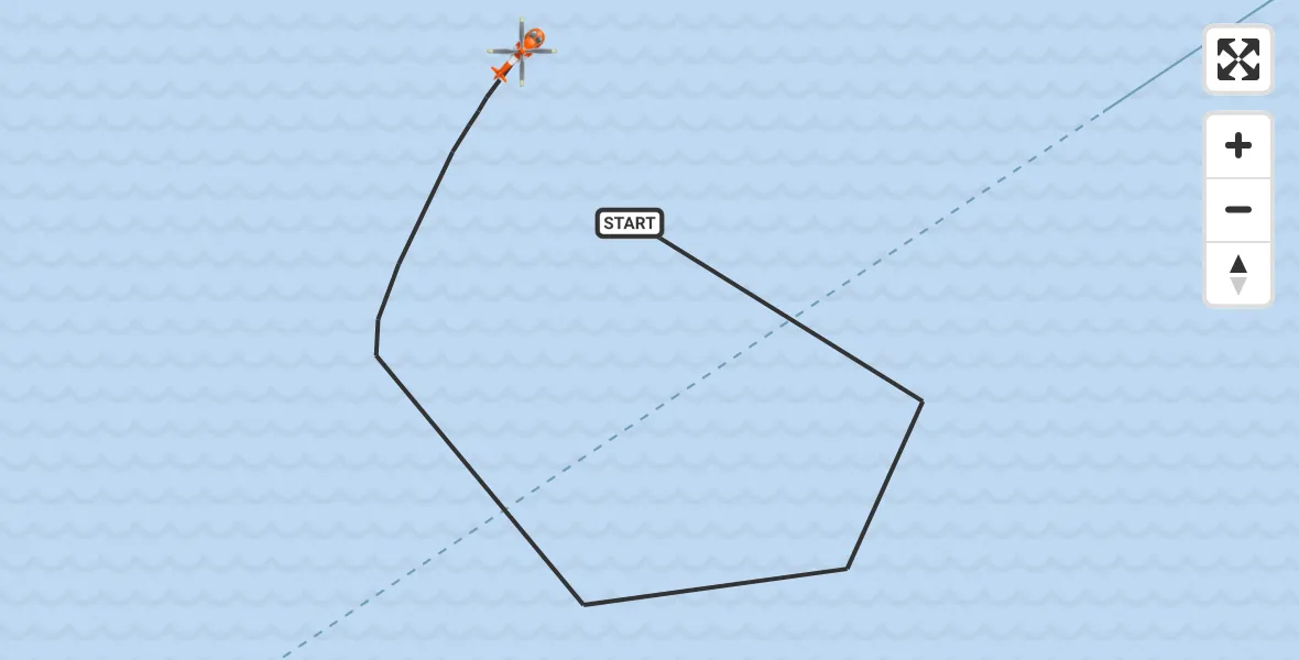 Flight path map showing Coastguard Helicopter route from North Sea to North Sea