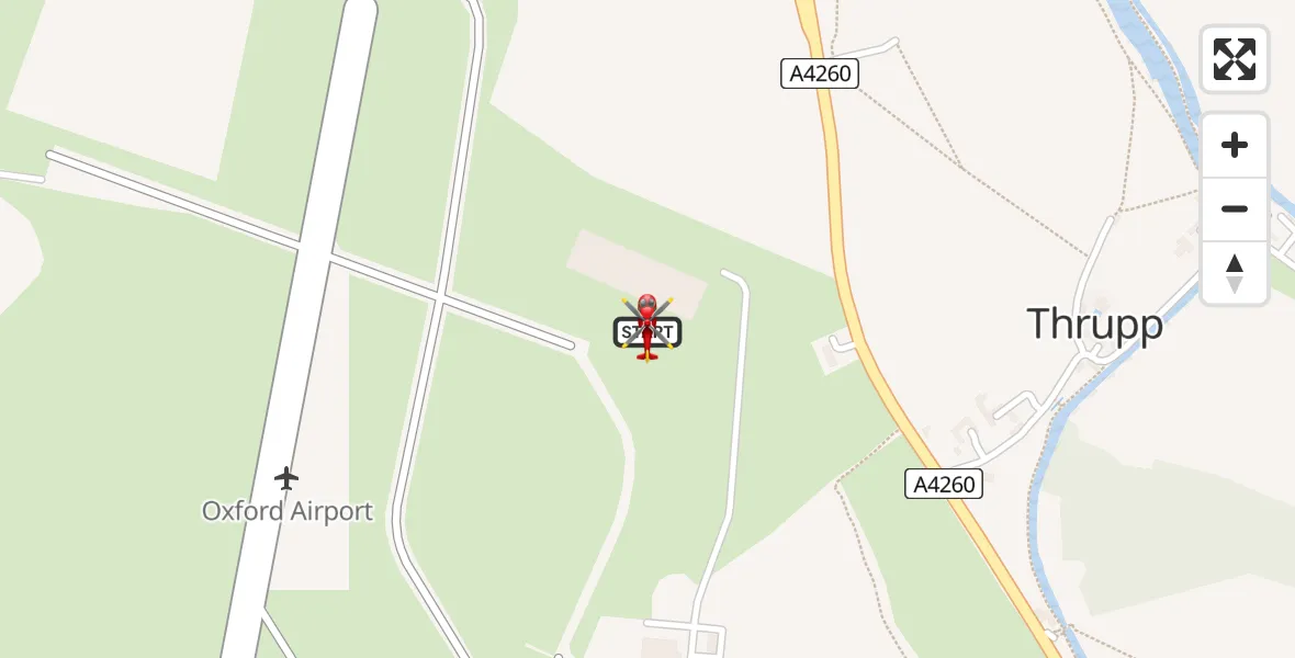 Flight route Air Ambulance Helicopter London Oxford Airport - London Oxford Airport, 29 April 2026, 08:40