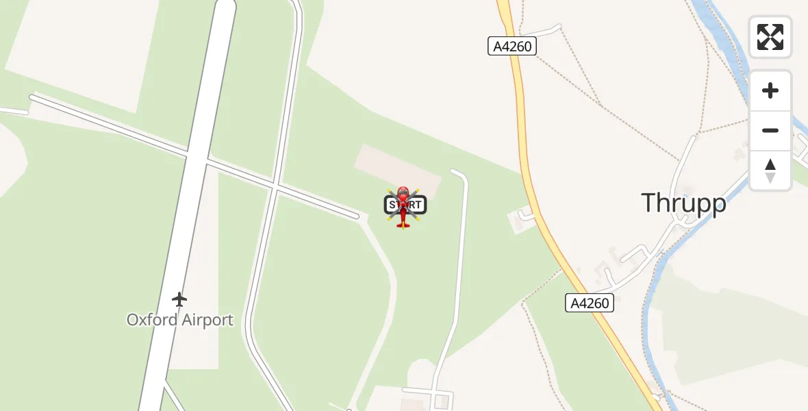 Flight route Air Ambulance Helicopter London Oxford Airport - London Oxford Airport, 29 April 2026, 10:28