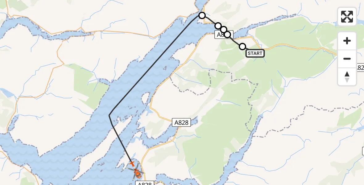 Flight route Coastguard Helicopter Coire nan Cuilc - Inner Seas, 29 April 2026, 15:52
