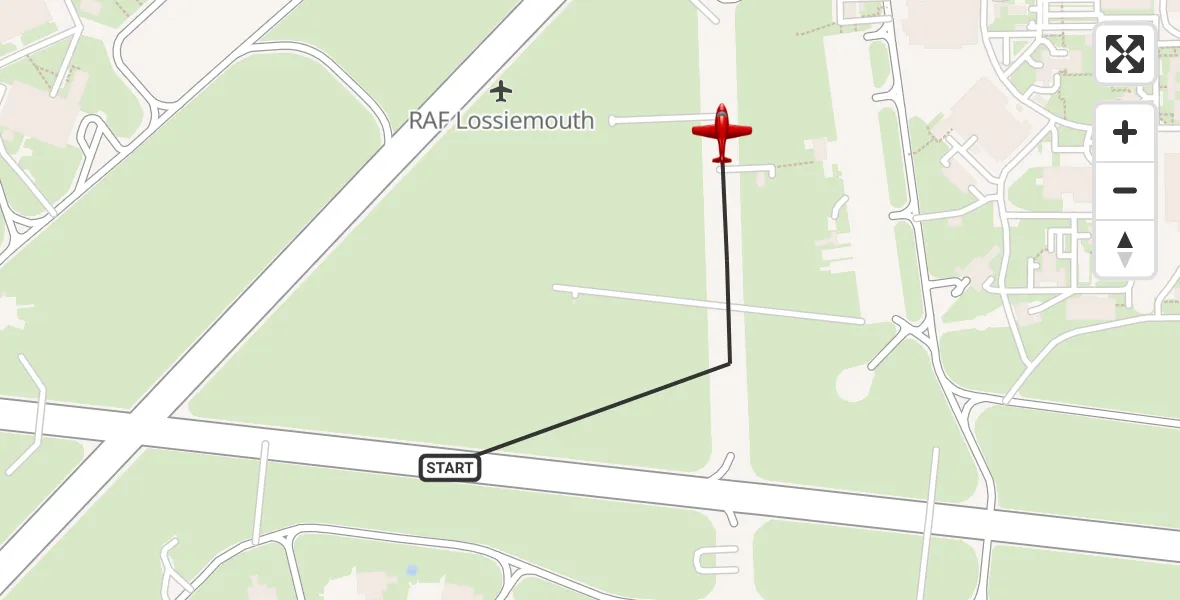 Flight route Air Ambulance Aircraft RAF Lossiemouth - RAF Lossiemouth, 29 April 2026, 22:47