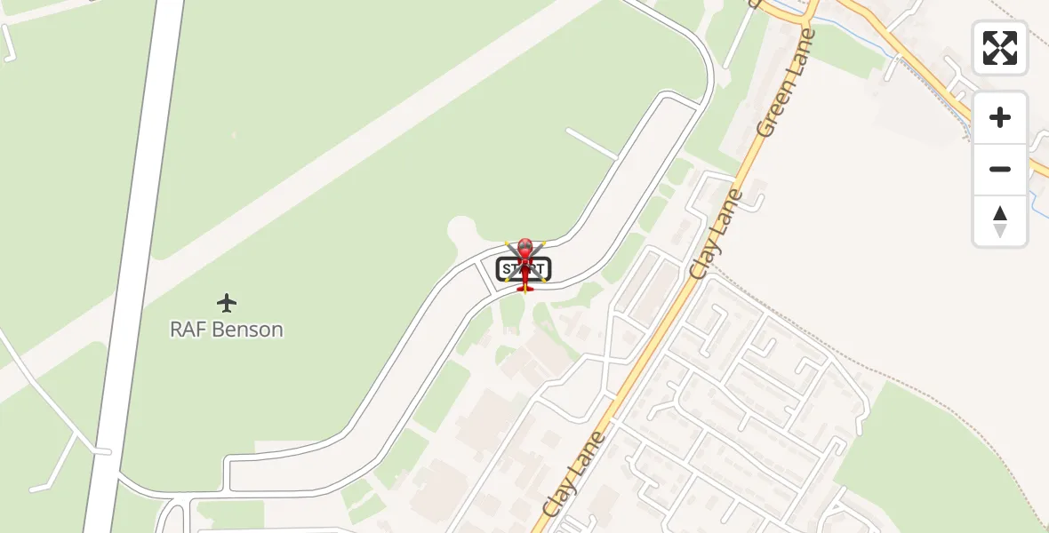 Flight route Air Ambulance Helicopter RAF Benson - RAF Benson, 30 April 2026, 06:47