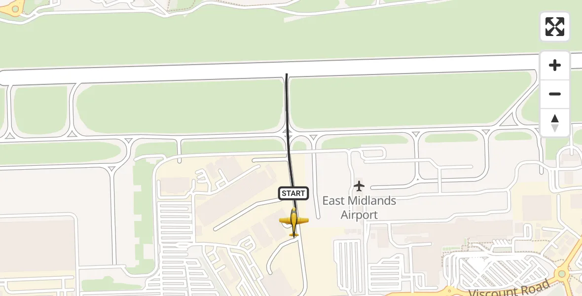 Flight route Police Aircraft East Midlands Airport - East Midlands Airport, 30 April 2026, 16:50