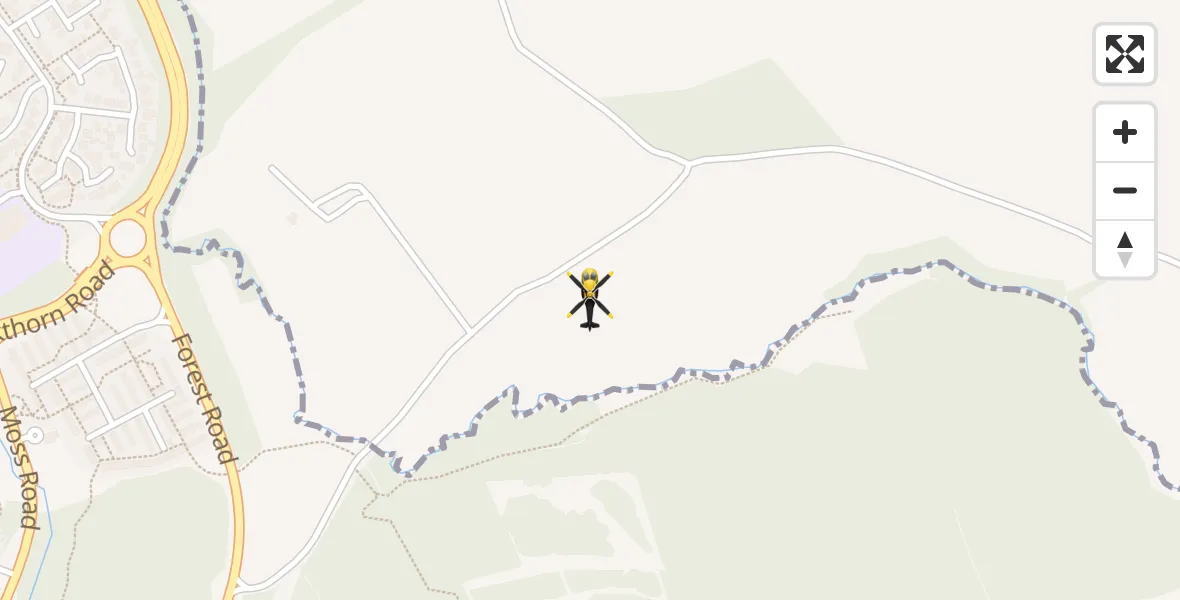 Flight route Police Helicopter Cumbernauld - Cumbernauld, 30 April 2026, 19:05