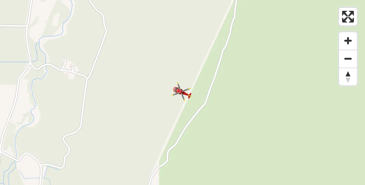 Flight path map showing Air Ambulance Helicopter route from Highland to Highland