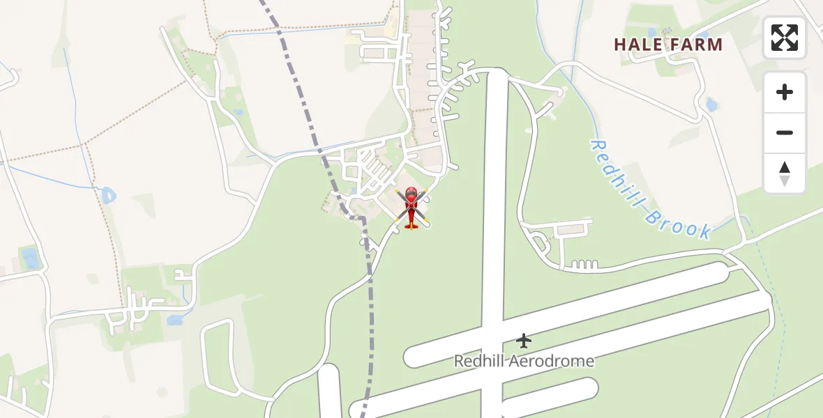 Flight route Air Ambulance Helicopter Redhill Aerodrome - Redhill Aerodrome, 01 May 2026, 08:27