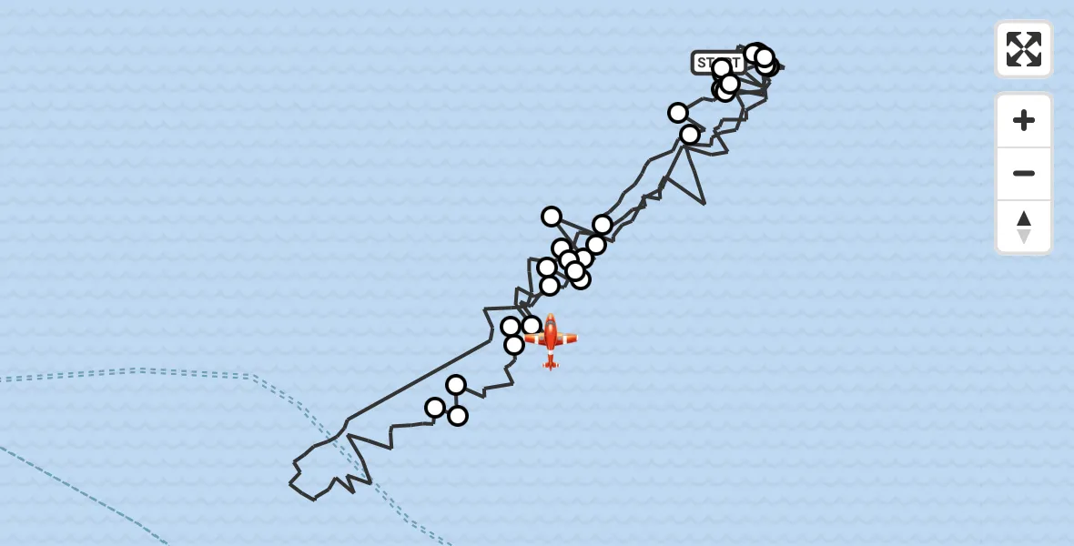 Flight path map showing Coastguard Drone route from North Sea to Noordzee