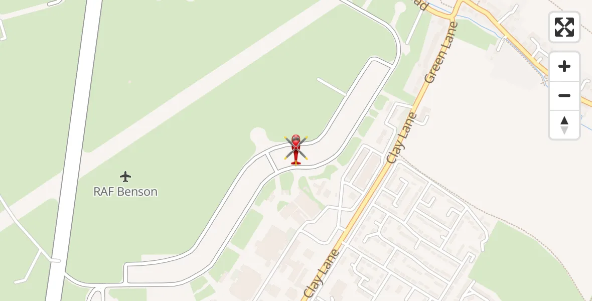 Flight route Air Ambulance Helicopter RAF Benson - RAF Benson, 01 May 2026, 17:38