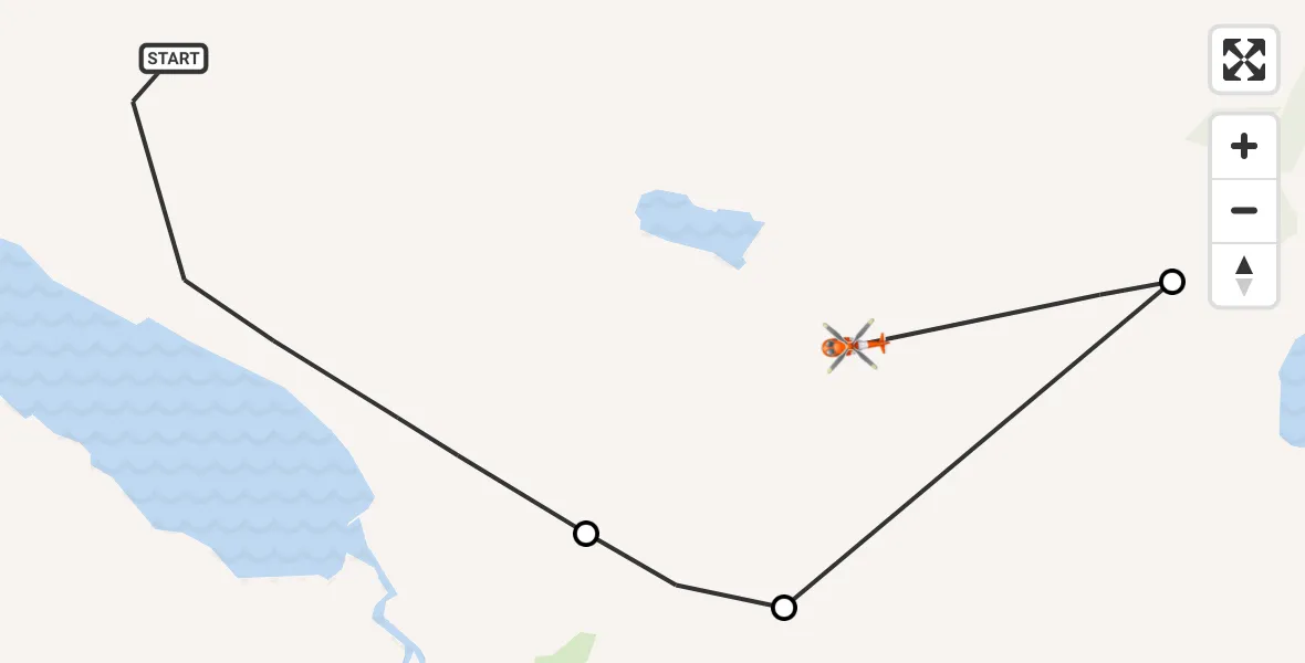 Flight path map showing Coastguard Helicopter route from Highland to Highland