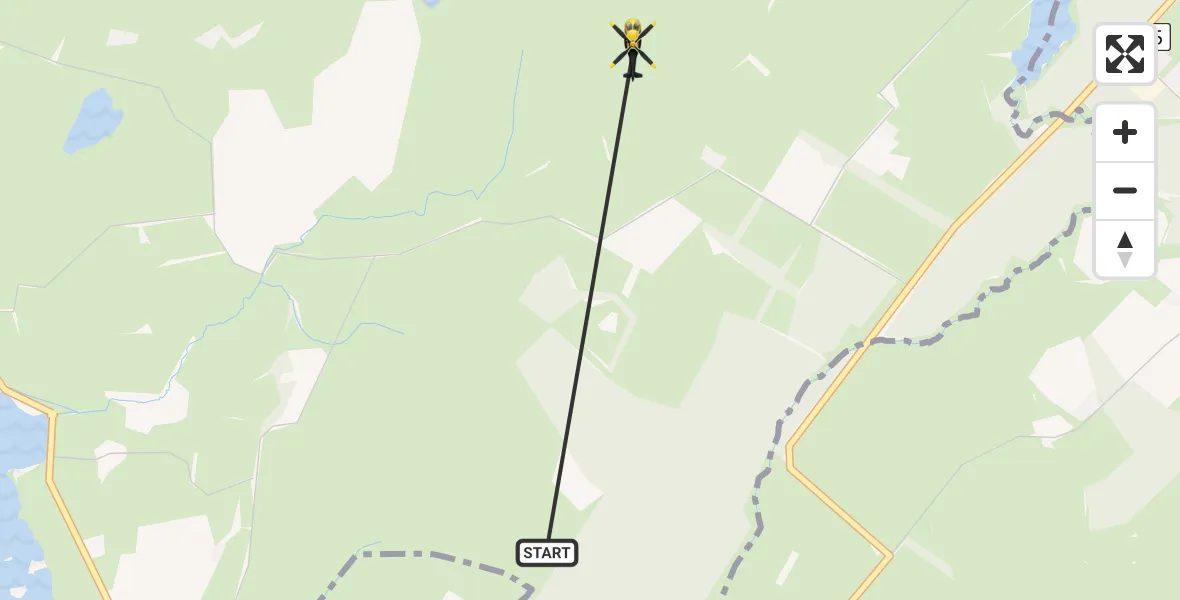 Flight path map showing Police Helicopter route from Johnstone to Renfrewshire