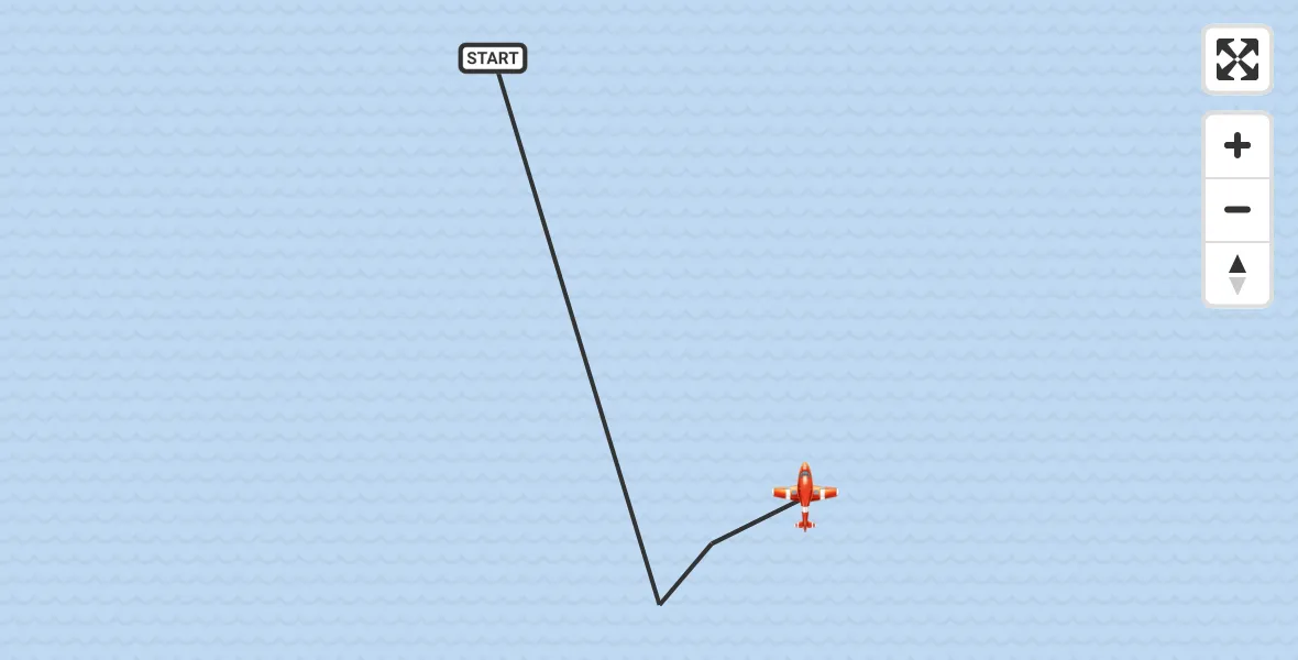 Flight path map showing Coastguard Drone route from English Channel to English Channel
