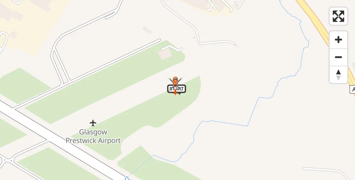 Flight route Coastguard Helicopter Glasgow Prestwick Airport - Glasgow Prestwick Airport, 02 May 2026, 14:11