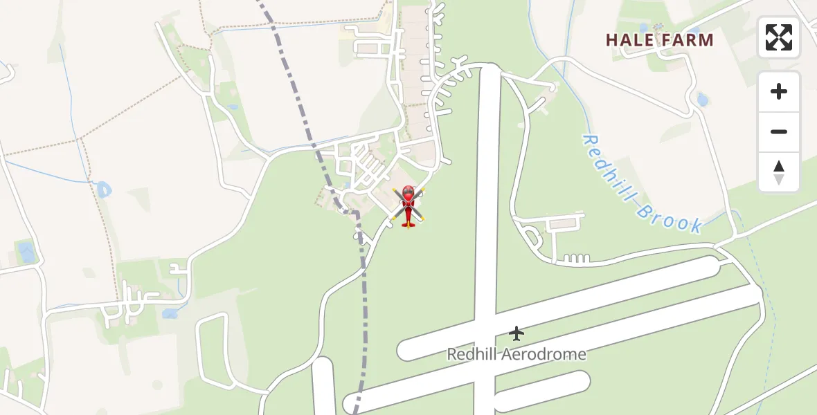 Flight route Air Ambulance Helicopter Redhill Aerodrome - Redhill Aerodrome, 03 May 2026, 11:09