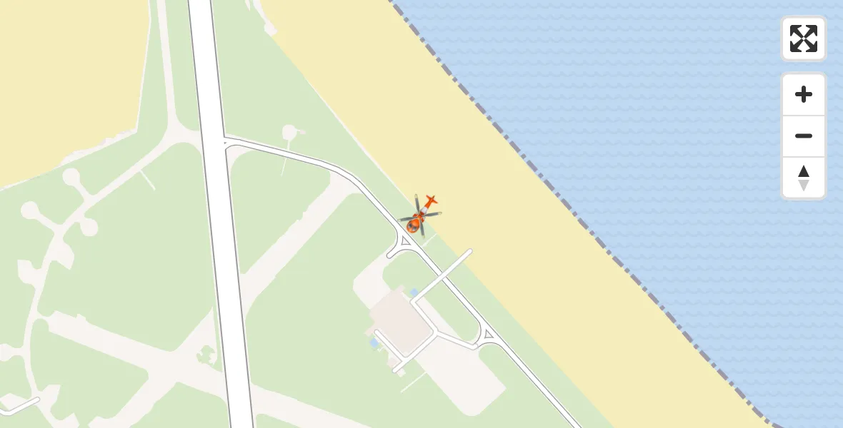 Flight path map showing Coastguard Helicopter route from Stornoway Airport to Stornoway Airport