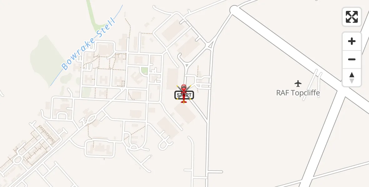 Flight route Air Ambulance Helicopter RAF Topcliffe - RAF Topcliffe, 05 May 2026, 09:14