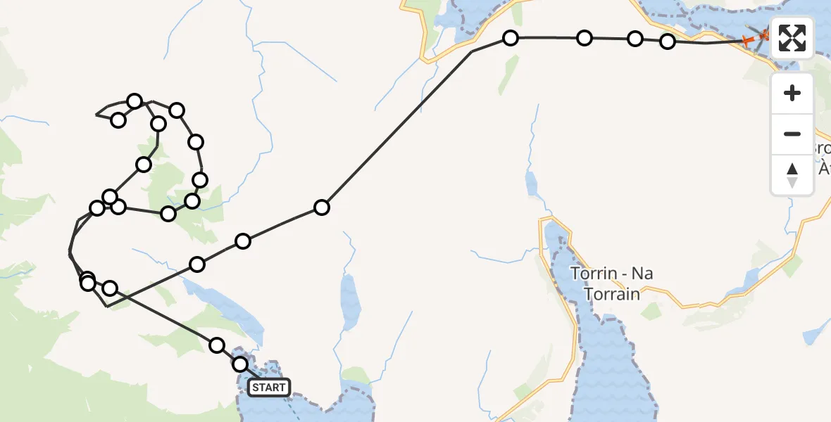 Flight route Coastguard Helicopter The Bad Step - Broadford - An t-Àth Leathann, 05 May 2026, 09:38
