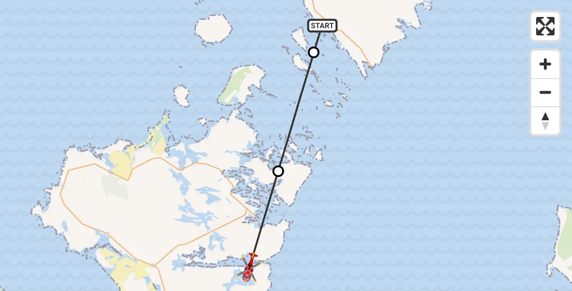 Flight route Air Ambulance Helicopter North Atlantic Ocean - Tobha Beag, 05 May 2026, 10:46