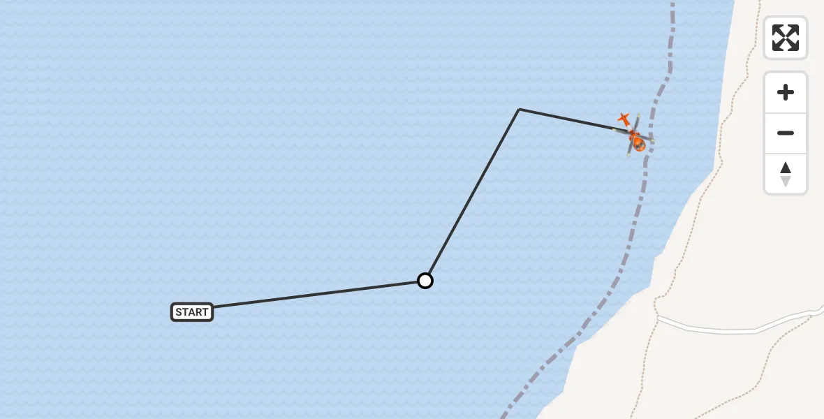 Flight route Coastguard Helicopter St. Bees - Whitehaven, 05 May 2026, 13:45