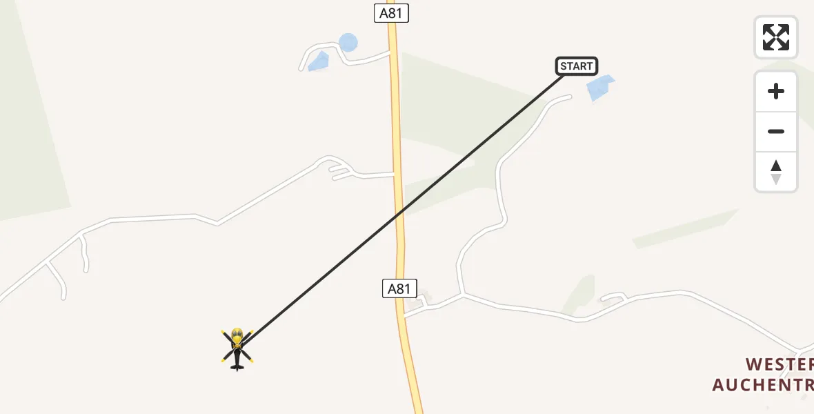 Flight route Police Helicopter Stirling - Ballat, 05 May 2026, 14:54
