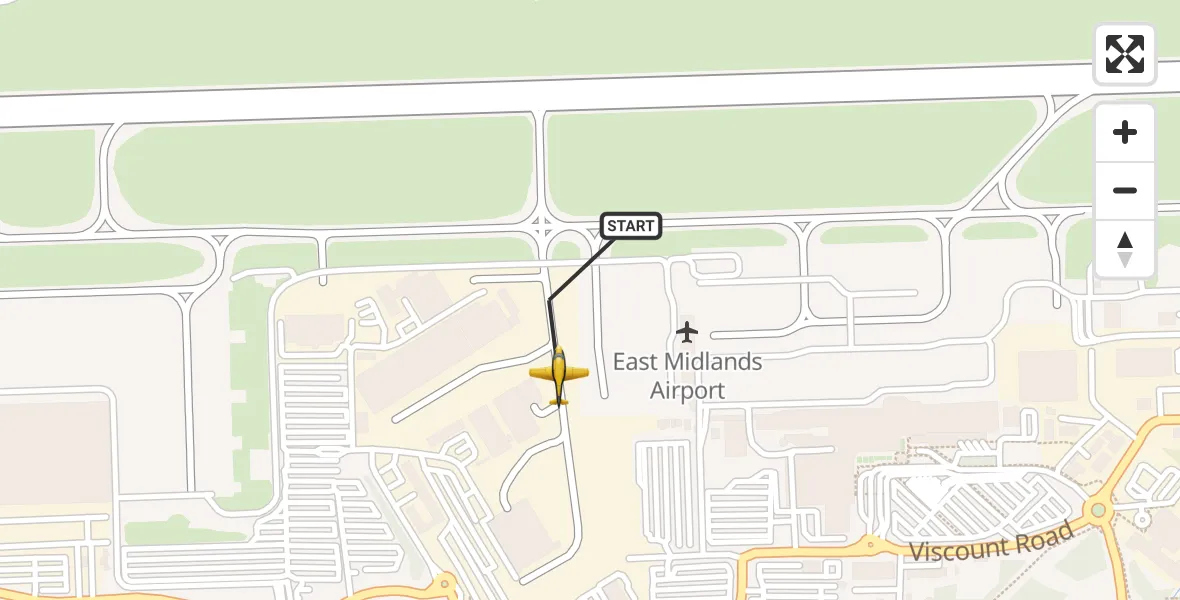 Flight route Police Aircraft East Midlands Airport - East Midlands Airport, 05 May 2026, 15:45