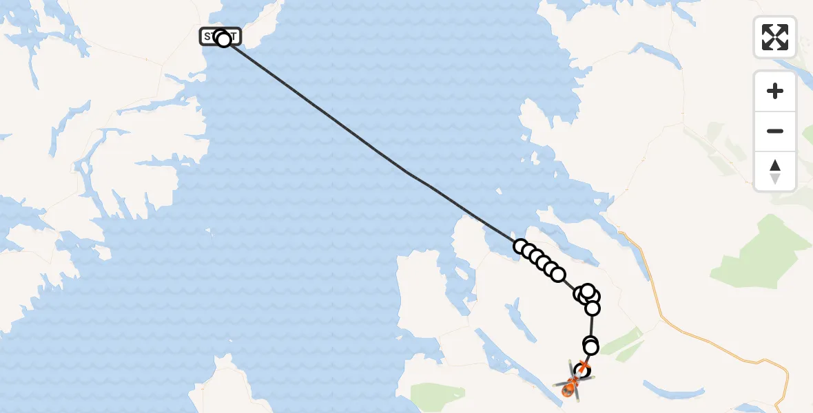 Flight route Coastguard Helicopter Stornoway Airport - Creagan an t- Sasunnaich, 06 May 2026, 08:37