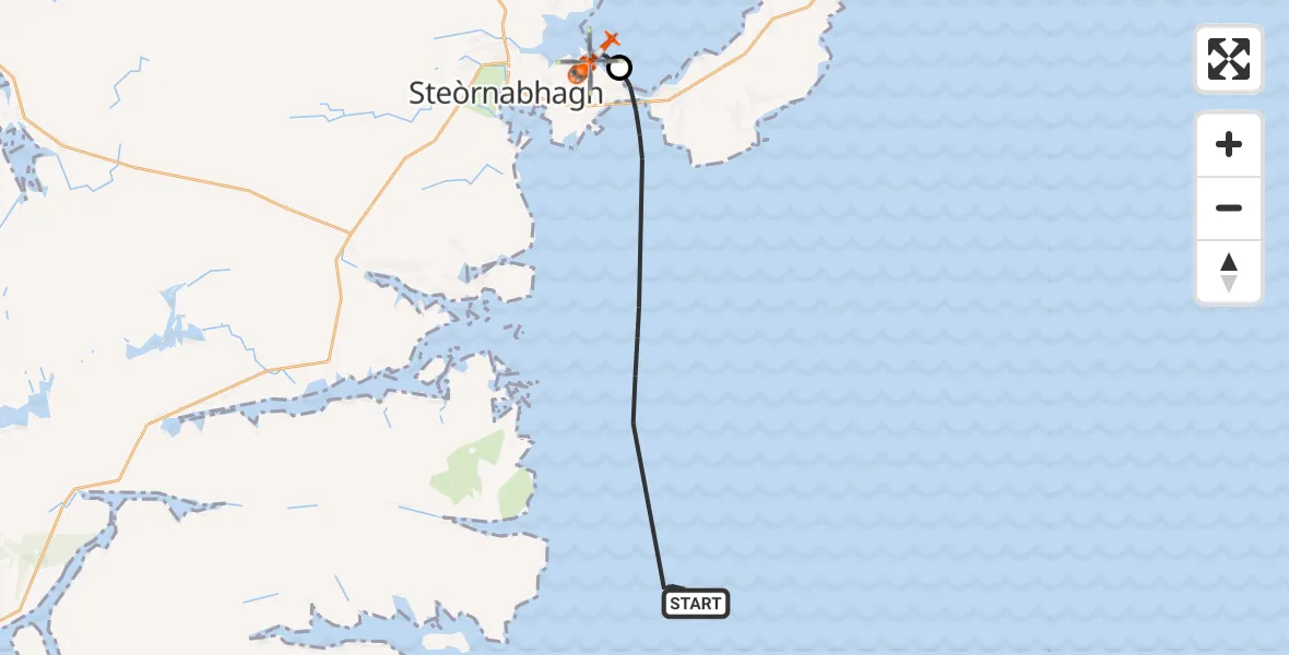 Flight route Coastguard Helicopter Inner Seas - Mealabost, 06 May 2026, 10:25