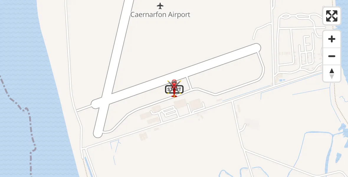 Flight route Air Ambulance Helicopter Caernarfon Airport - Caernarfon Airport, 06 May 2026, 11:17