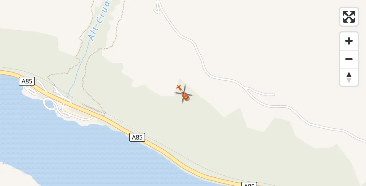 Flight route Coastguard Helicopter Lochawe - Lochawe, 06 May 2026, 14:17