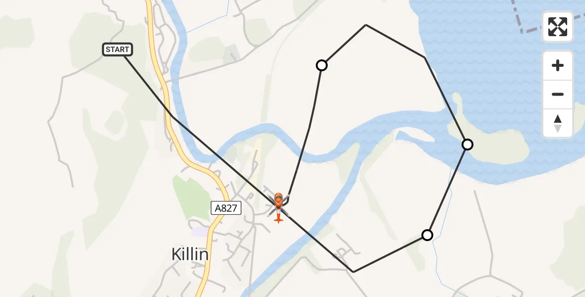 Flight route Coastguard Helicopter Stirling - Stirling, 06 May 2026, 14:37